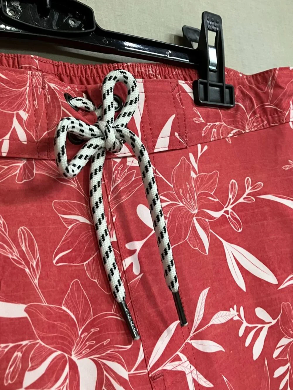 Sonoma Swimwear Trunks Men's Medium Red Floral Tropical Drawstring Mesh Lined